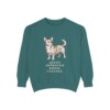 Dorgi Humor Sweatshirt, Blue Spruce, front view