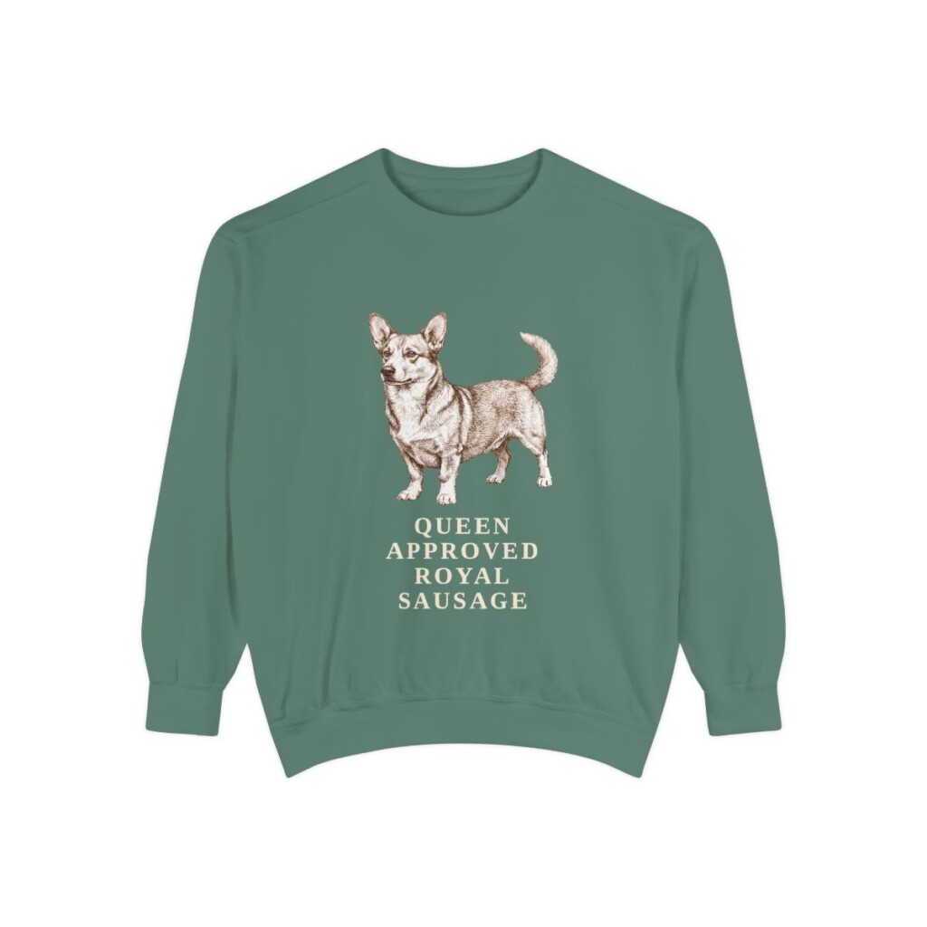 Dorgi Humor Sweatshirt, Light Green, front view
