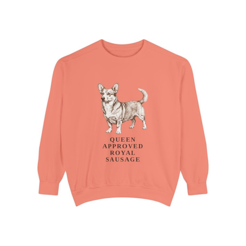 Dorgi Humor Sweatshirt, Terracotta, front view