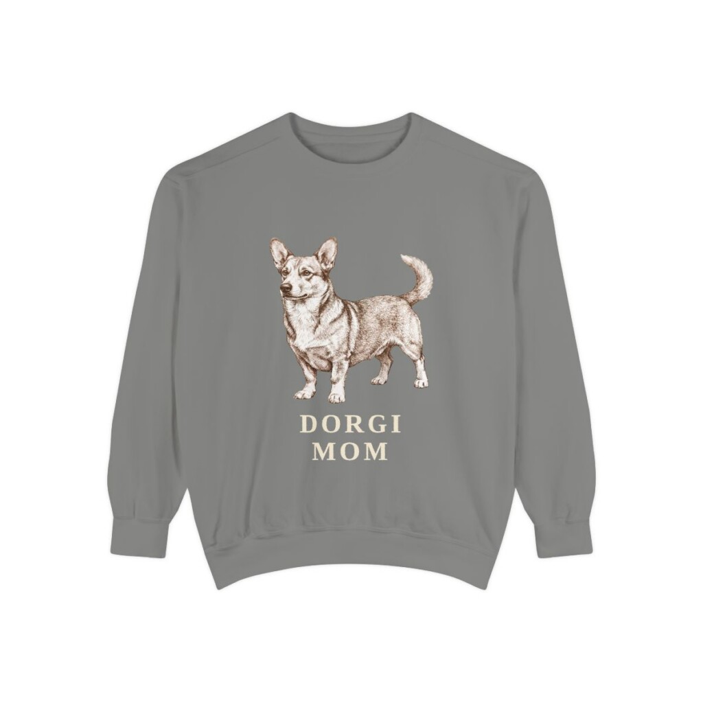 Dorgi Mom Sweatshirt, Grey, front view