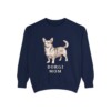 Dorgi Mom Sweatshirt, True Navy, front view