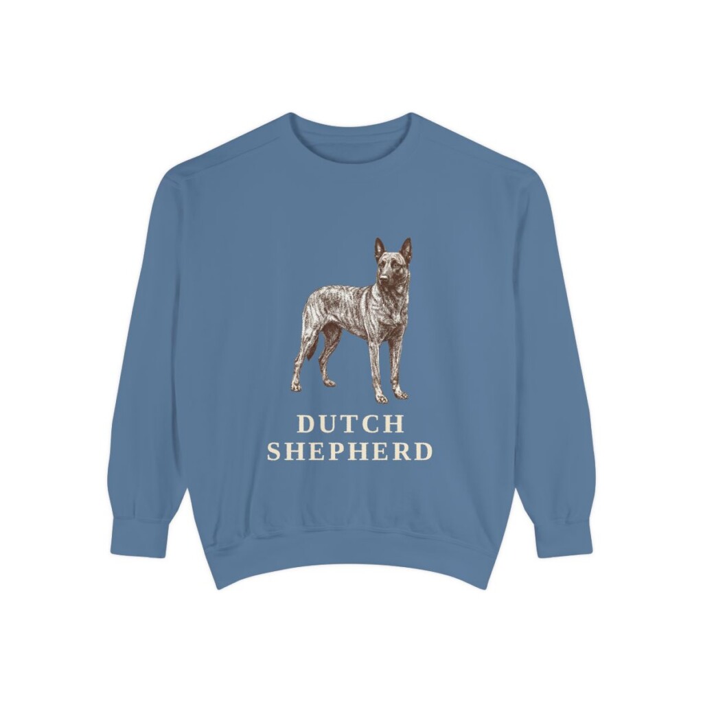 Dutch Shepherd Sweatshirt, Blue Jean, front view