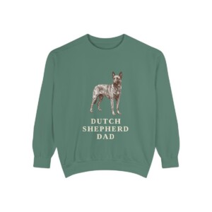 Dutch Shepherd Dad Sweatshirt, Light Green, front view