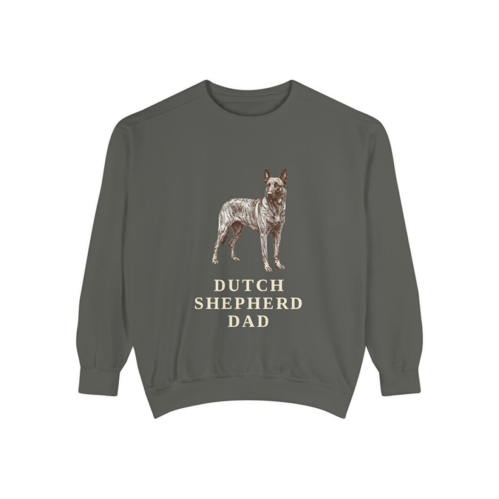 Dutch Shepherd Dad Sweatshirt, Pepper, front view