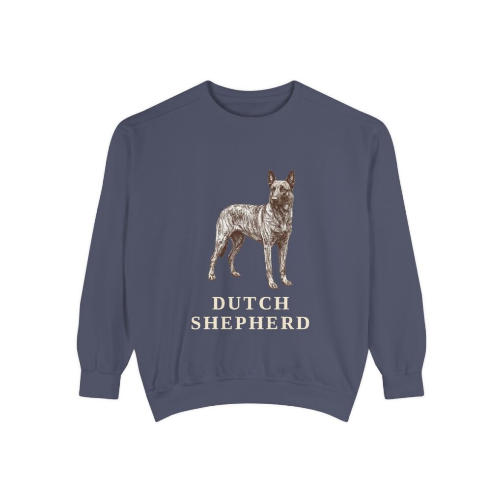 Dutch Shepherd Sweatshirt, Denim, front view