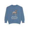Dutch Shepherd Humor Sweatshirt, Blue Jean, front view