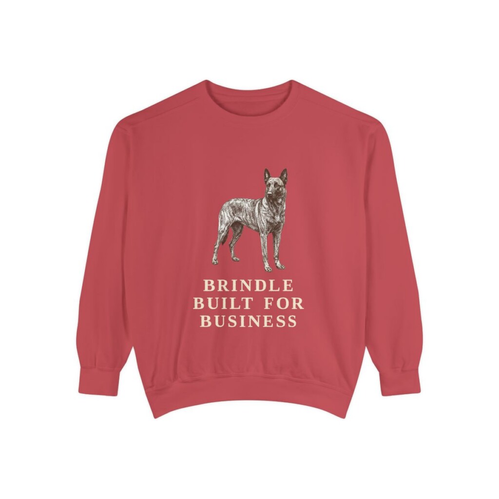 Dutch Shepherd Humor Sweatshirt, Crimson, front view