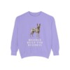 Dutch Shepherd Humor Sweatshirt, Violet, front view