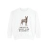 Dutch Shepherd Humor Sweatshirt, White, front view