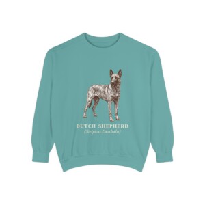 Dutch Shepherd Latin Sweatshirt, Seafoam, front view