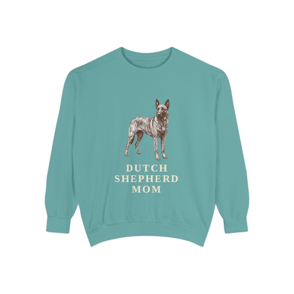 Dutch Shepherd Mom Sweatshirt, Seafoam, front view