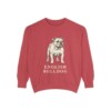 English Bulldog Sweatshirt, Crimson, front view