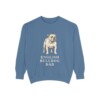 English Bulldog Dad Sweatshirt, Blue Jean, front view