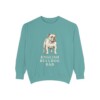 English Bulldog Dad Sweatshirt, Seafoam, front view
