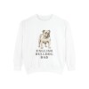 English Bulldog Dad Sweatshirt, White, front view