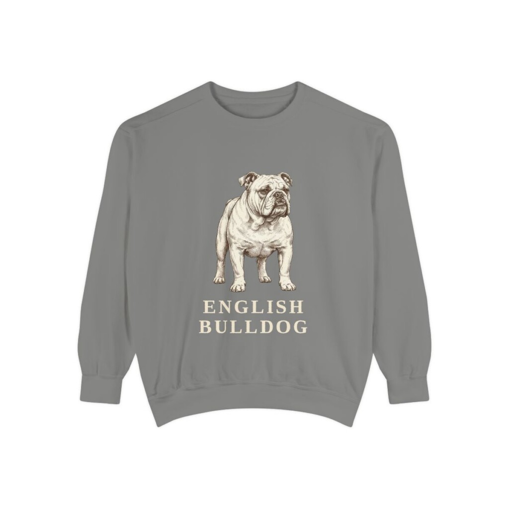 English Bulldog Sweatshirt, Grey, front view