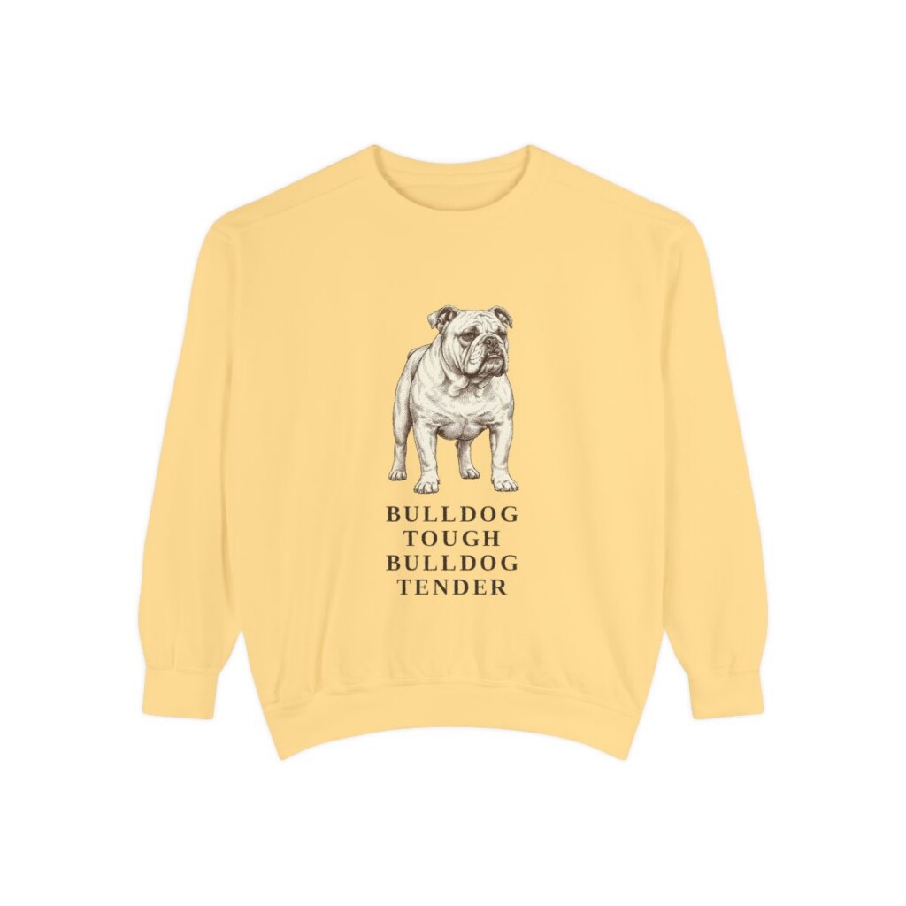 English Bulldog Humor Sweatshirt, Butter, front view