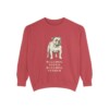 English Bulldog Humor Sweatshirt, Crimson, front view