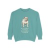 English Bulldog Humor Sweatshirt, Seafoam, front view