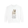 English Bulldog Humor Sweatshirt, White, front view