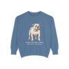 english-bulldog-sweatshirt-latin-blue-jean English Bulldog Latin Sweatshirt, Blue Jean, front view