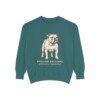 english-bulldog-sweatshirt-latin-blue-spruce English Bulldog Latin Sweatshirt, Blue Spruce, front view