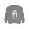english-bulldog-sweatshirt-latin-grey English Bulldog Latin Sweatshirt, Grey, front view