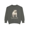 english-bulldog-sweatshirt-latin-pepper English Bulldog Latin Sweatshirt, Pepper, front view