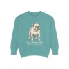 english-bulldog-sweatshirt-latin-seafoam English Bulldog Latin Sweatshirt, Seafoam, front view