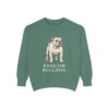 English Bulldog Sweatshirt, Light Green, front view