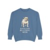 english-bulldog-sweatshirt-mom-blue-jean English Bulldog Mom Sweatshirt, Blue Jean, front view