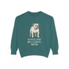 english-bulldog-sweatshirt-mom-blue-spruce English Bulldog Mom Sweatshirt, Blue Spruce, front view