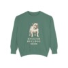 english-bulldog-sweatshirt-mom-light-green English Bulldog Mom Sweatshirt, Light Green, front view
