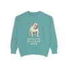 english-bulldog-sweatshirt-mom-seafoam English Bulldog Mom Sweatshirt, Seafoam, front view