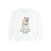 english-bulldog-sweatshirt-mom-white English Bulldog Mom Sweatshirt, White, front view