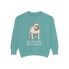 English Bulldog Sweatshirt, Seafoam, front view