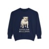 English Bulldog Sweatshirt, True Navy, front view