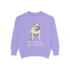 English Bulldog Sweatshirt, Violet, front view