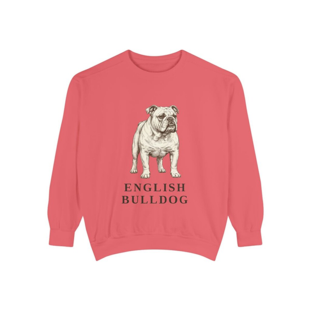 English Bulldog Sweatshirt, Watermelon, front view