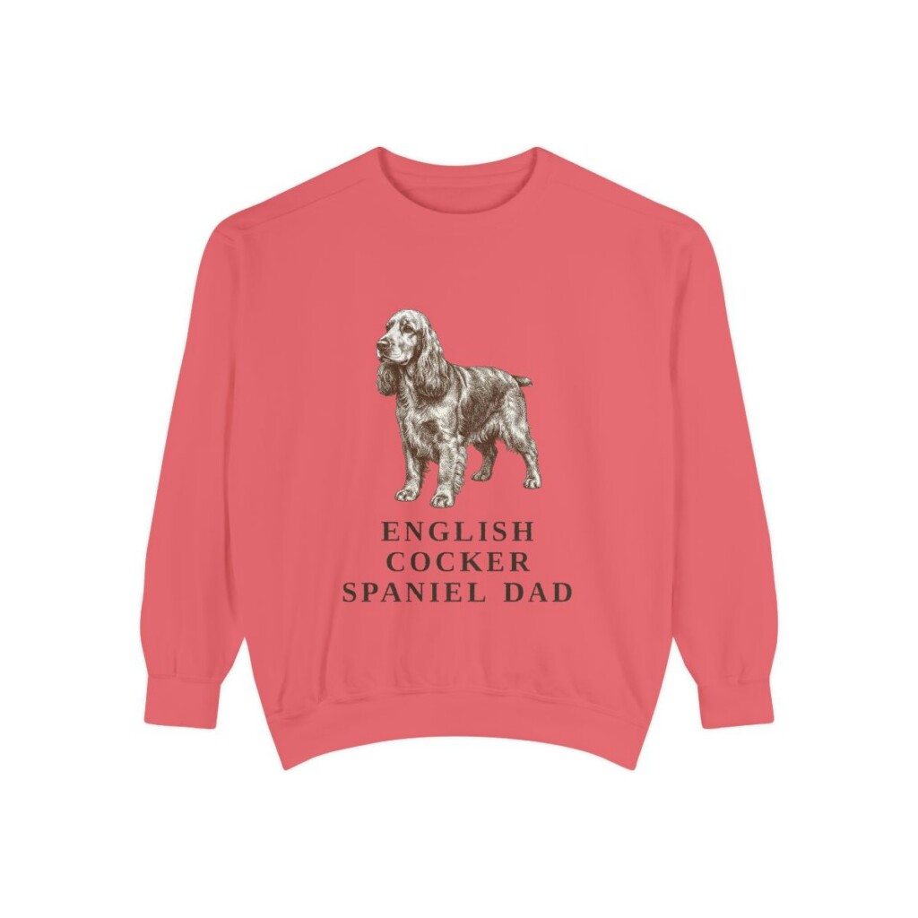 English Cocker Spaniel Dad Sweatshirt, Watermelon, front view