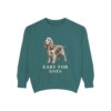 English Cocker Spaniel Humor Sweatshirt, Blue Spruce, front view