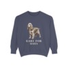 English Cocker Spaniel Humor Sweatshirt, Denim, front view