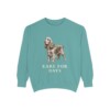 English Cocker Spaniel Humor Sweatshirt, Seafoam, front view