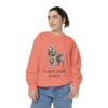 English Cocker Spaniel Humor Sweatshirt, Terracotta, person 2 front