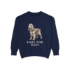 English Cocker Spaniel Humor Sweatshirt, True Navy, front view