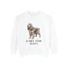 English Cocker Spaniel Humor Sweatshirt, White, front view