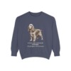 English Cocker Spaniel Latin Sweatshirt, Denim, front view