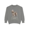 English Cocker Spaniel Latin Sweatshirt, Grey, front view