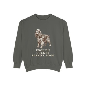 English Cocker Spaniel Mom Sweatshirt, Pepper, front view