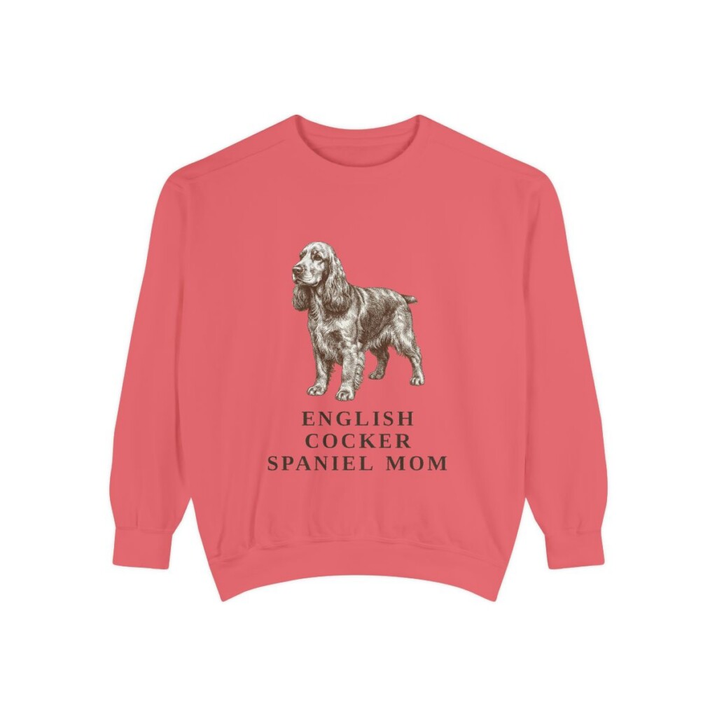English Cocker Spaniel Mom Sweatshirt, Watermelon, front view